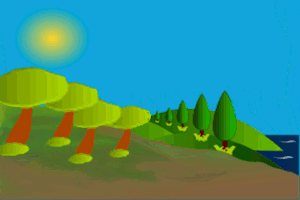 An island economy simulates small economies and their growth and decline